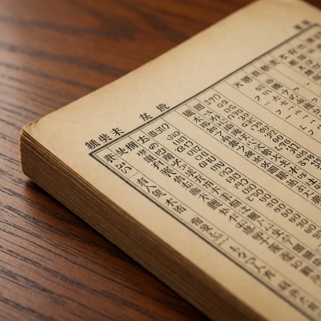 1970年代の統計年鑑のページ