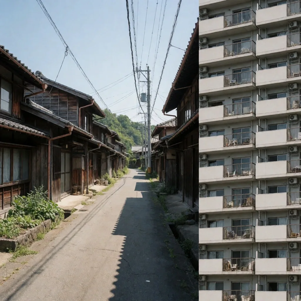 都市部と地方の住環境の比較